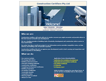 Tablet Screenshot of certifiers.com.au